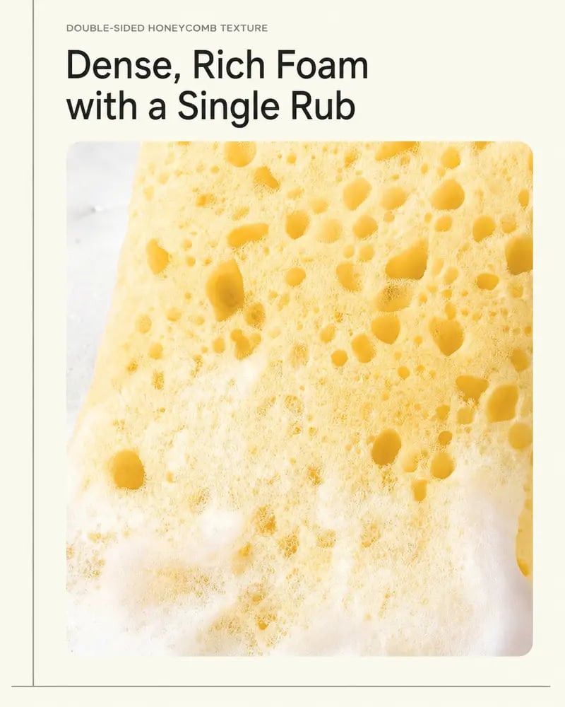 🧽 2-Pack Soft Bath Sponge with Soap Pocket | Quick Foaming Shower Scrub Sponge for Smooth Skin & Daily Body Cleaning ✨