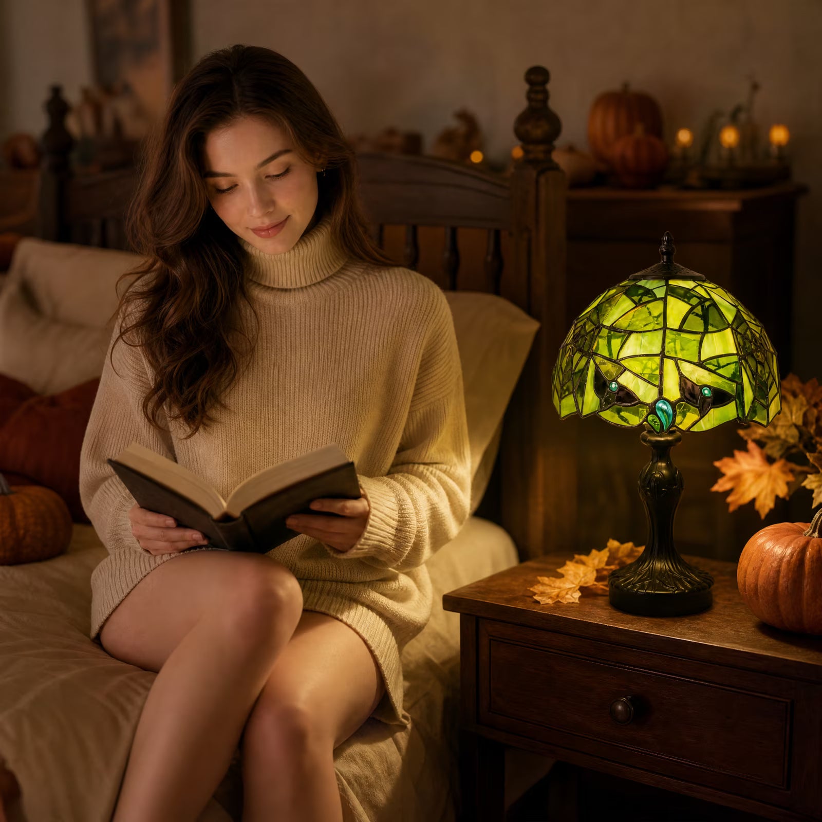 2026 New Halloween Glass Spiderweb Lamp