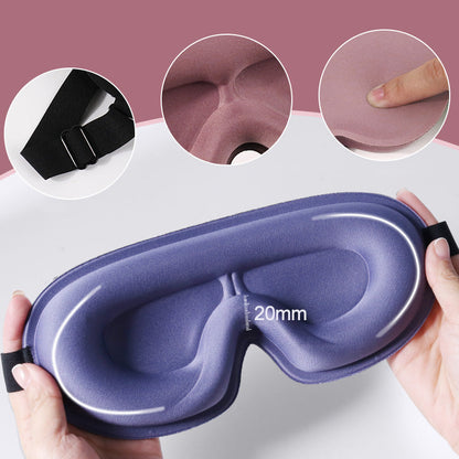 🌙 3D Contoured Sleep Mask for Women & Men | Zero Pressure Memory Foam Eyeshade with 100% Blackout for Travel & Better Sleep ✈️