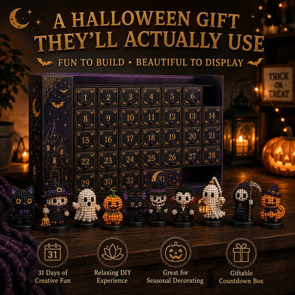🧘Relaxing & Beginner-Friendly-🎃31 Nights of Hollowmoon DIY 3D Jewel Bead Countdown Calendar