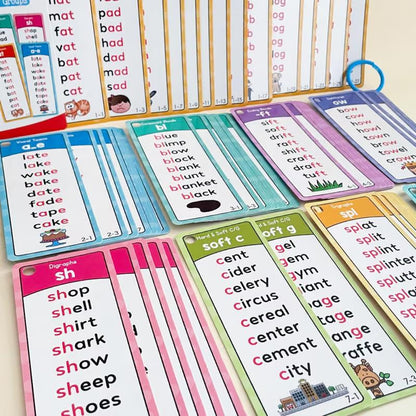 🔥Phonics Word Cards 117 Sound Groups 900+ Rhyming Words Preschool English Discovery Joy
