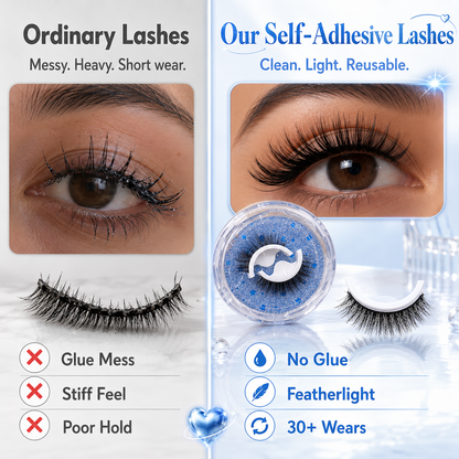 No-Glue Self-Adhesive Reusable Lashes😍