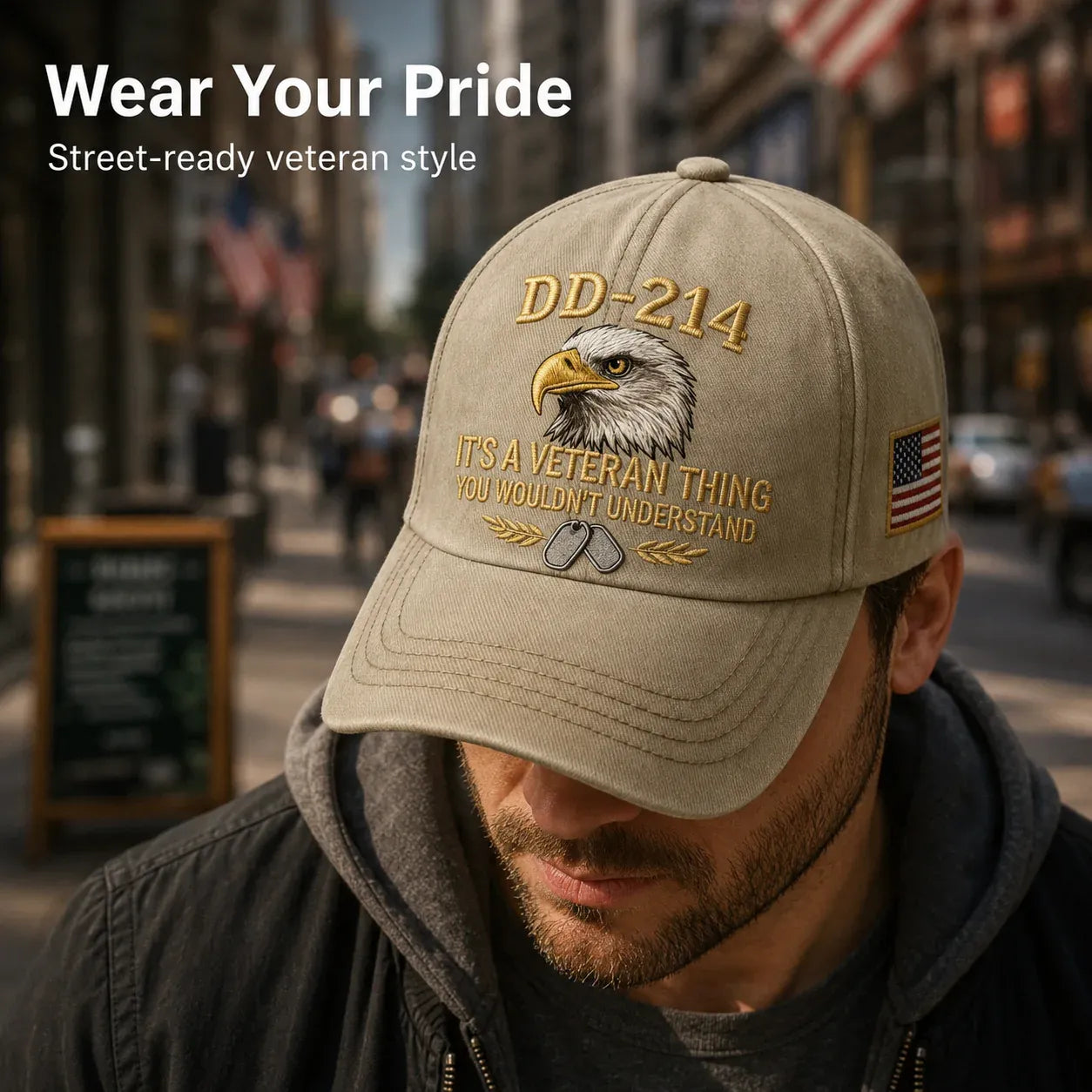 DD-214 Veteran 3D Embroidered Cap - “IT'S A VETERAN THING YOU WOULDN'T UNDERSTAND”🎁 Free Honor Coin With Every Cap Purchase