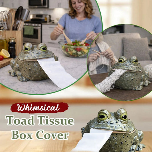 🐸🤪 Whimsical Toad Tissue Box Cover｜Hilarious Home Decor