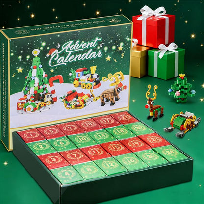 🔥LAST DAY 50% OFF - 🎅 24-Day Christmas Building Block Calendar – Holiday Countdown Toy with Daily Surprise Bricks