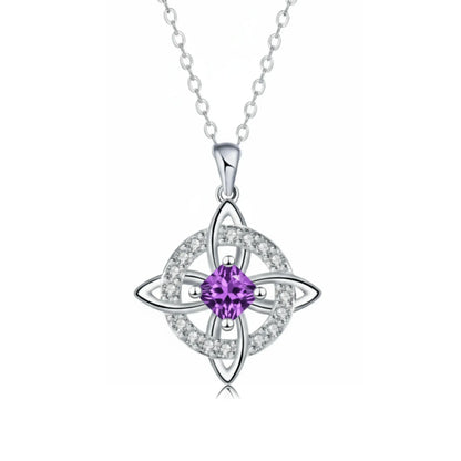 Mystical Birthstone Witches Knot Necklace – 🔮💞Protect Your Loved Ones