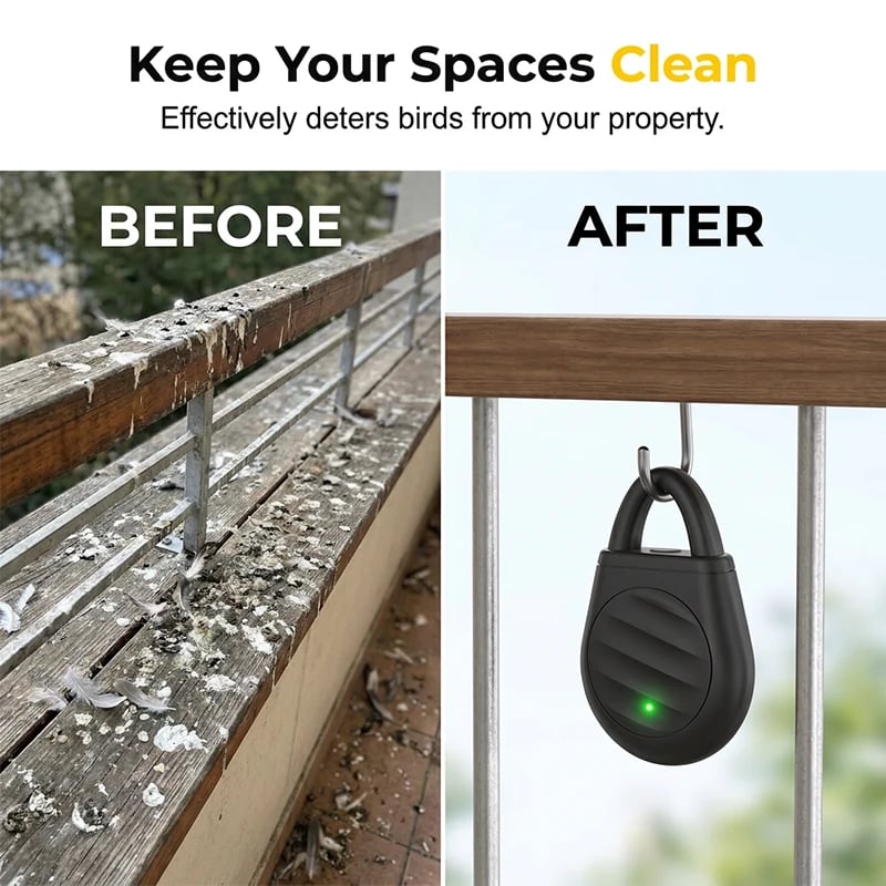 Portable Ultrasonic Bird Repellent Keychain