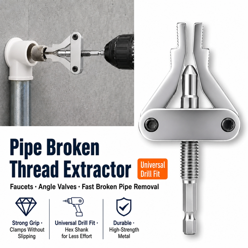 Drill-Powered Pipe & Thread Removal Tool