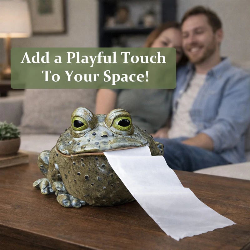 🐸🤪 Whimsical Toad Tissue Box Cover｜Hilarious Home Decor