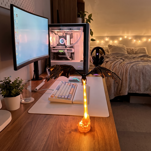 🐉🔥 Dragon Flame Book Nook – Bring a Magical Dragon’s Fire to Your Bookshelf ✨📚
