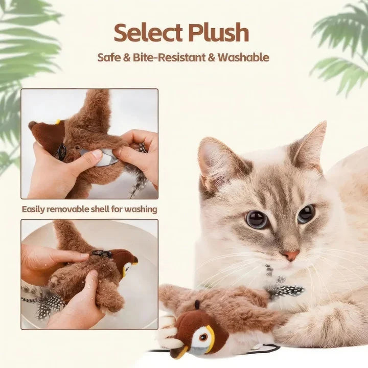 🐦🐱 Flappy Bird Cat Toy – Funny Interactive Flapping Bird Toy for Cats, Realistic Flapping Wings & Engaging Movement, Interactive Teaser Toy to Keep Cats Chasing, Pouncing & Playing, Fun Indoor Pet Toy for Kittens & Adult Cats 😂🐾
