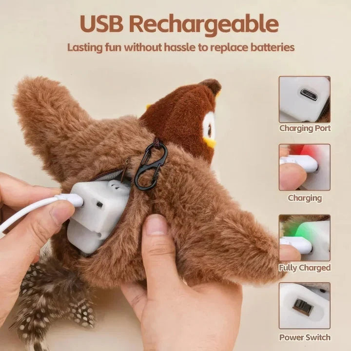 🐦🐱 Flappy Bird Cat Toy – Funny Interactive Flapping Bird Toy for Cats, Realistic Flapping Wings & Engaging Movement, Interactive Teaser Toy to Keep Cats Chasing, Pouncing & Playing, Fun Indoor Pet Toy for Kittens & Adult Cats 😂🐾