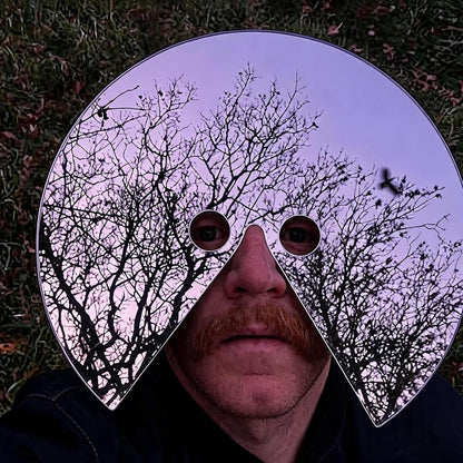 Futuristic Reflective Mirror Mask | Avant-Garde Head-Mounted Photo Prop & Party Headwear