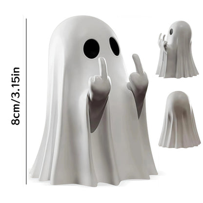 👻🎃Cute Middle Finger Ghost Statue, Small Halloween Decor for Home, Centerpiece
