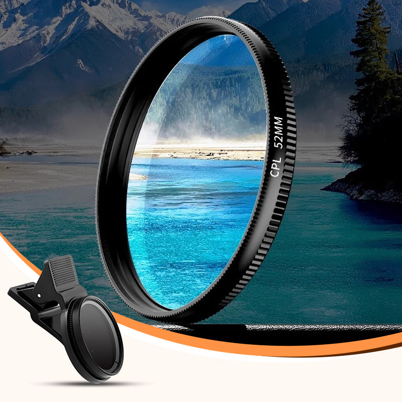 Clip-On CPL Phone Camera Lens Filter Kit – Enhance Your Photos with Professional Effects