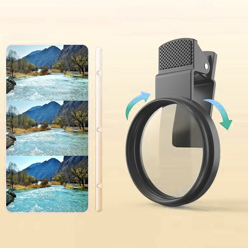 Clip-On CPL Phone Camera Lens Filter Kit – Enhance Your Photos with Professional Effects