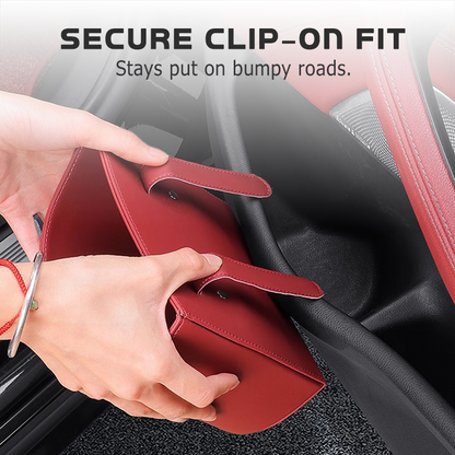 Leather Car Door Cup Holder