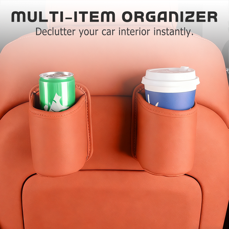 Leather Car Door Cup Holder