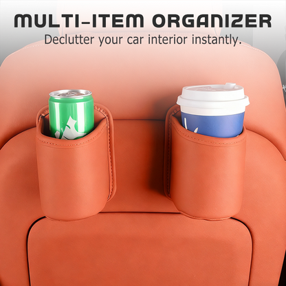 Leather Car Door Cup Holder
