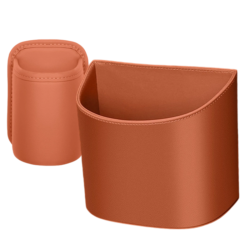Leather Car Door Cup Holder