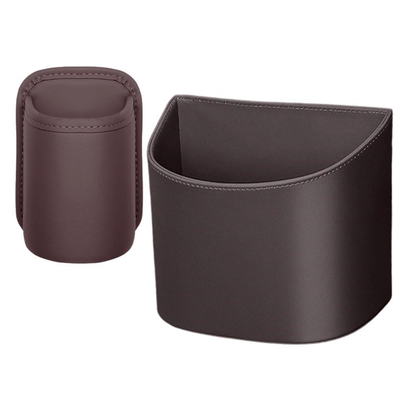 Leather Car Door Cup Holder