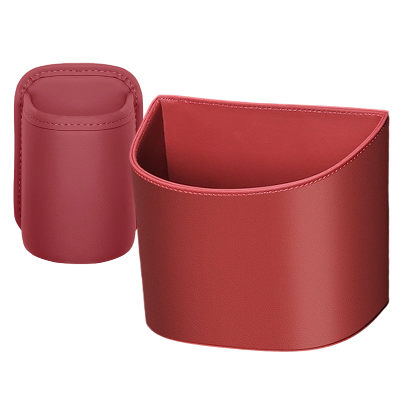 Leather Car Door Cup Holder