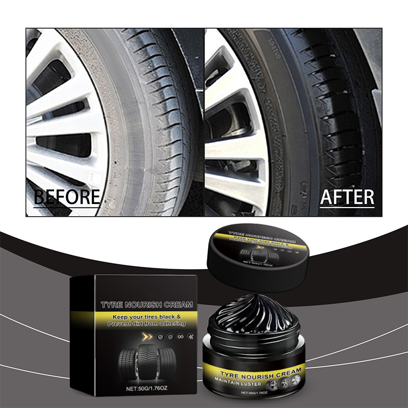 ✨ Tire wax – restores black gloss, blocks UV, repels dirt. Easy & quick! 🚗