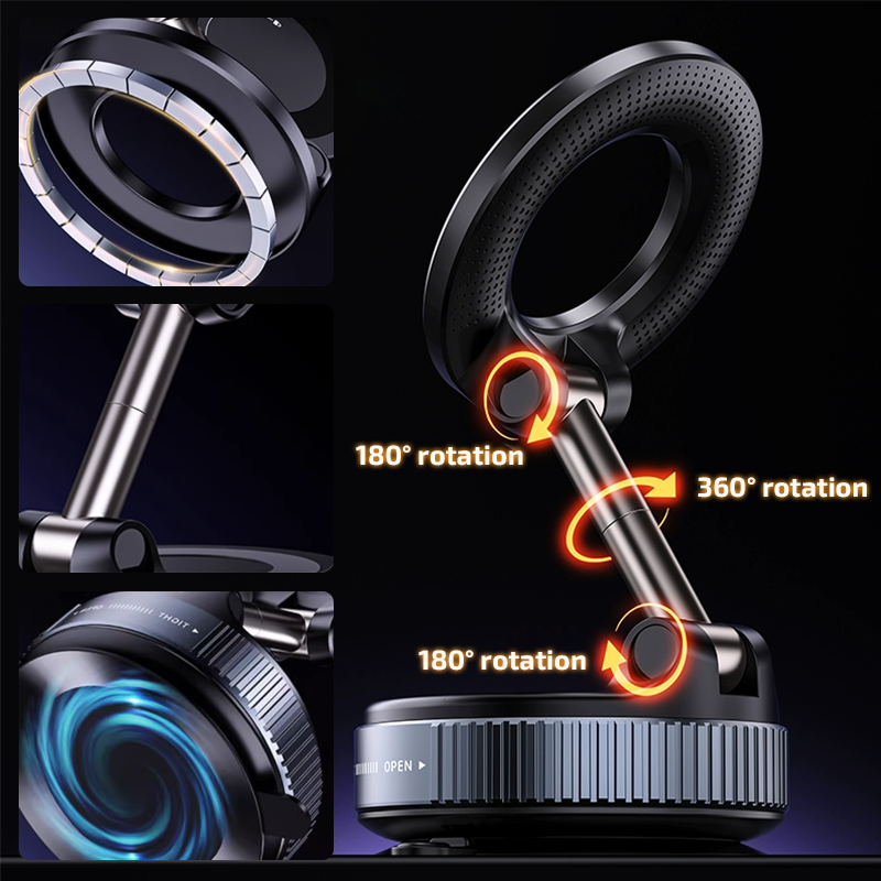 🚗 Strong Vacuum Magnetic Car Phone Holder – Upgraded Hands-Free Dashboard & Windshield Mount, Universal Secure Cell Phone Stand 📱