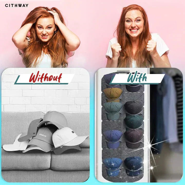 🎩🧢 50% OFF! Hanging Hat Rack with 14 Pockets