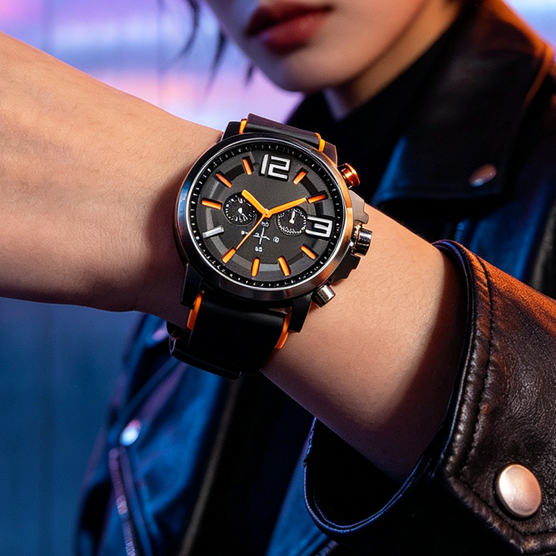 ⌚⏱️Men’s Sport Quartz Watch with Silicone Strap