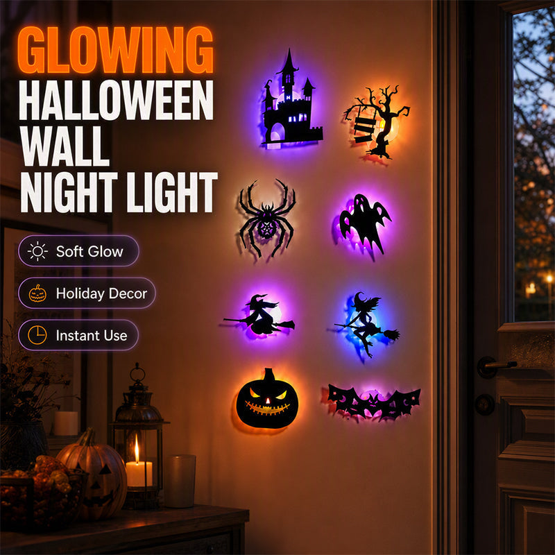🦇 Glow in the Dark Halloween Wall Stickers | Spooky Removable Luminous Decals for Haunted House & Room Decor 🎃