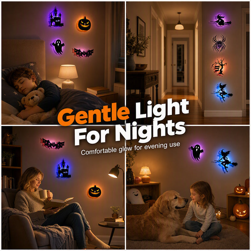🦇 Glow in the Dark Halloween Wall Stickers | Spooky Removable Luminous Decals for Haunted House & Room Decor 🎃