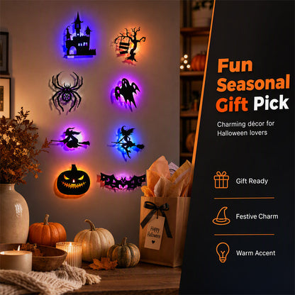 🦇 Glow in the Dark Halloween Wall Stickers | Spooky Removable Luminous Decals for Haunted House & Room Decor 🎃