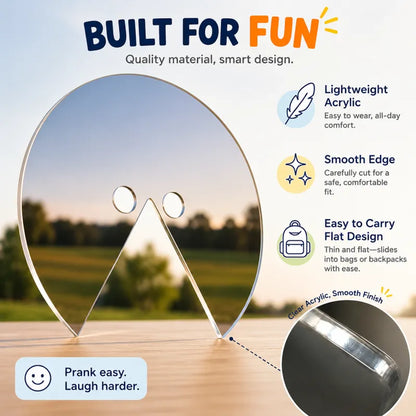 Futuristic Reflective Mirror Mask | Avant-Garde Head-Mounted Photo Prop & Party Headwear